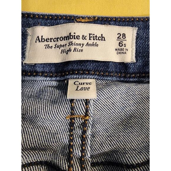 Abercrombie‎ and Fitch hi-rise super skinny Ankle Jeans Size 6S/28 - Picture 3 of 5